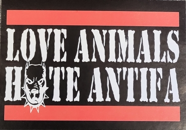 Aufkleber "Love Animals - Hate Antifa" (50 Stück)