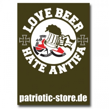 Aufkleber "Love Beer - Hate Antifa" (50 Stück)