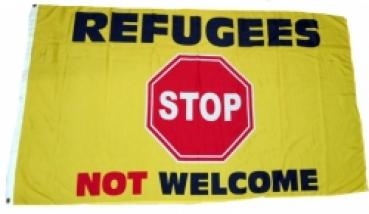 Fahne - Refugees not Welcome