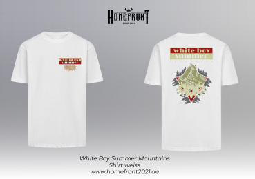 -  White Boy Summer- Adventure- Brust/Rückendruck-weiss