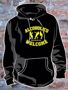 KAPUZENSWEATSHIRT - ALCOHOLICS WELCOME