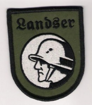 Aufnäher: Landser Wappen grün/schwarz