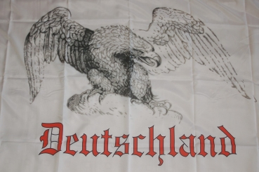 Fahne Deutschland Adler Schriftzug rot