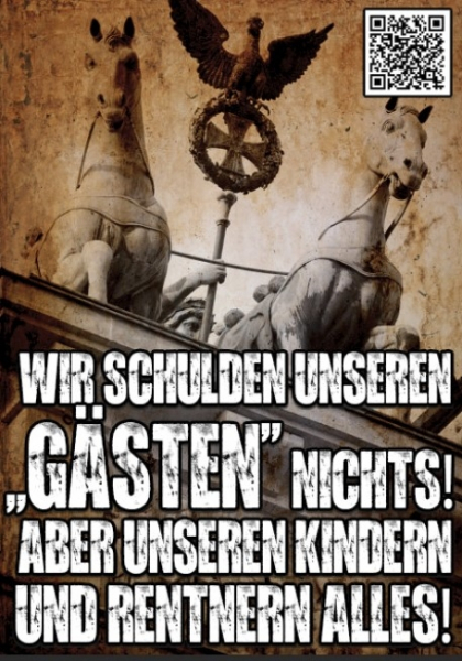 Wir schulden unseren Gästen nichts... Aufkleber Paket 50 Stück