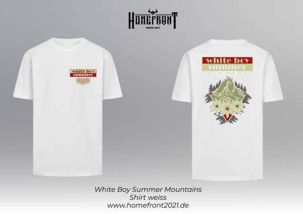 -  White Boy Summer- Adventure- Brust/Rückendruck-weiss