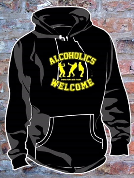 KAPUZENSWEATSHIRT - ALCOHOLICS WELCOME