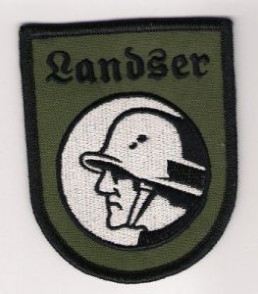 Aufnäher: Landser Wappen grün/schwarz